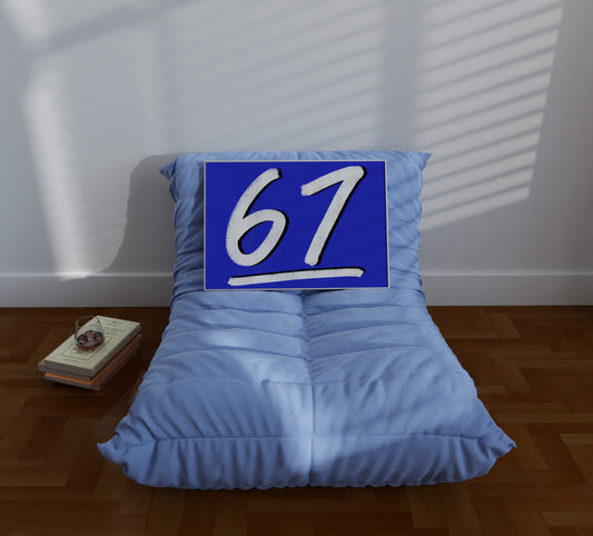 '67' Typography Art Print - Blue