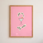 Get Me A Dirty Martini Art Print - Pink