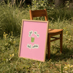 Get Me An Iced Matcha Art Print - Pink