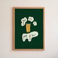 Get Me A Pint of Beer Art Print - Dark Green