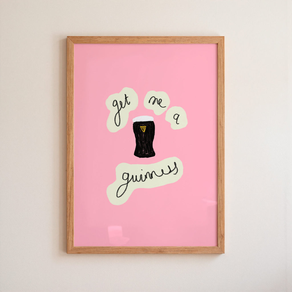 Get Me A Guinness Art Print - Dark Green