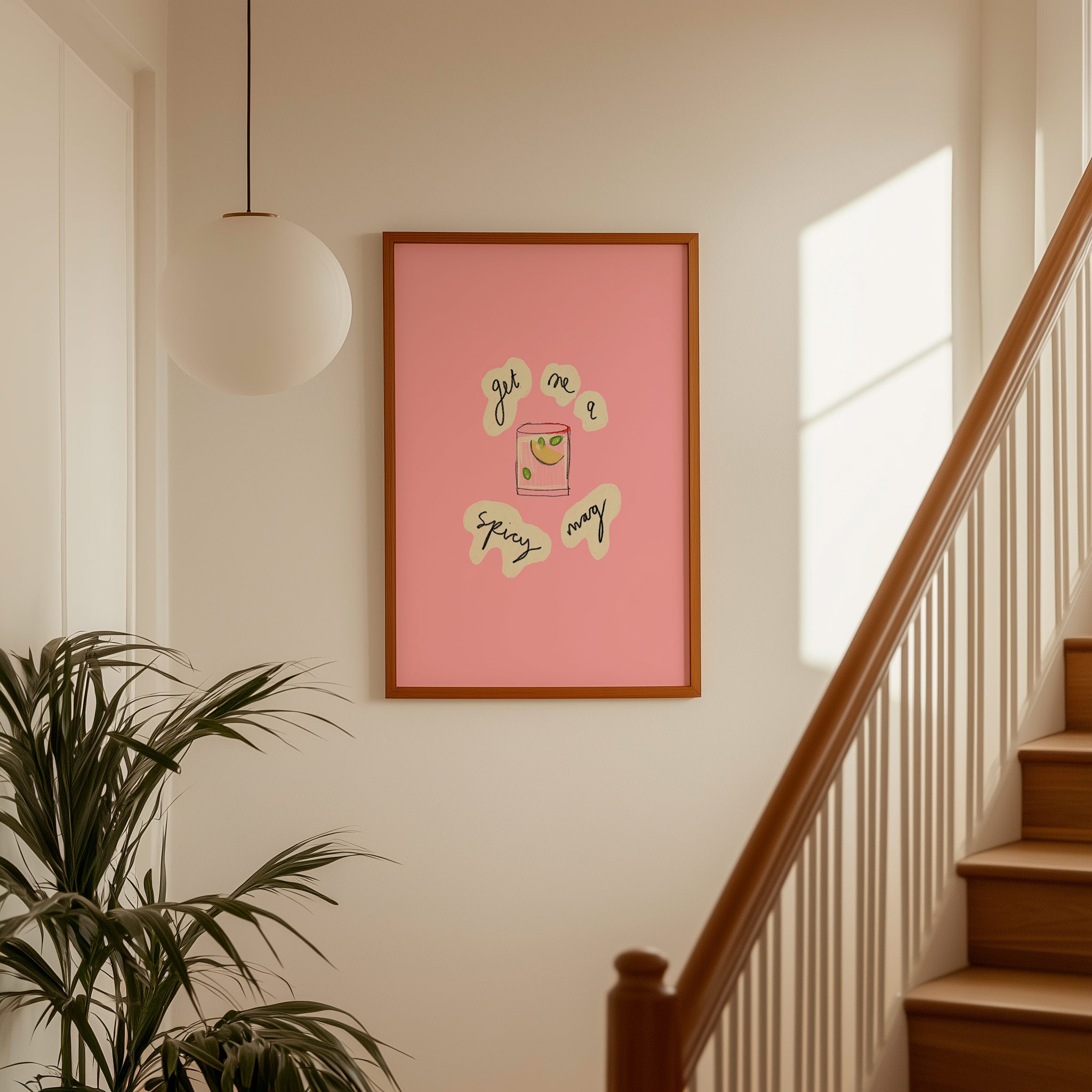 Get Me A Spicy Marg Art Print - Pink