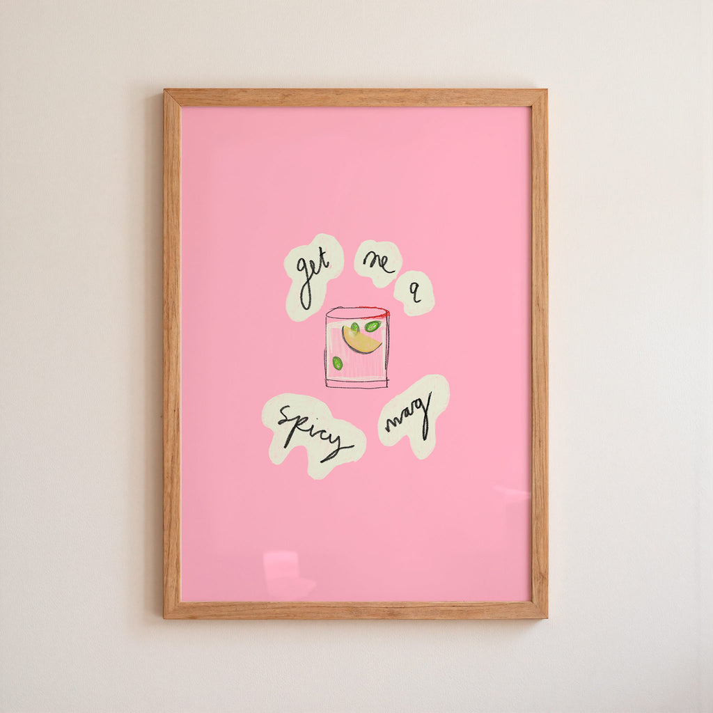 Get Me A Spicy Marg Art Print - Pink