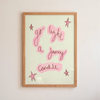 Go Light a Fancy Candle Art Print - Blue