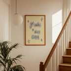 Go Make a Nice Cuppa Art Print - Pinky Red and Cream