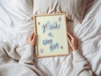 Go Read A Book Art Print - Pinky Red and Cream