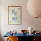 Go Play Uno Art Print - Pinky Red