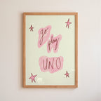 Go Play Uno Art Print - Blue