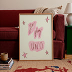 Go Play Uno Art Print - Blue