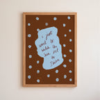 I Just Want To Watch the Sun Set in Ibiza Art Print - Brown and Blue