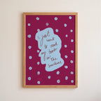I Just Want to Read My Book in the Sunshine Art Print - Brown and Blue
