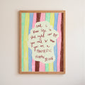 And I Know...you are FANTASTIC HUMAN BEING, Art Print
