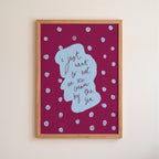I Just Want to Eat an Ice Cream by the Sea Art Print - Brown and Blue
