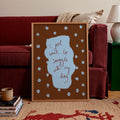 I Just Want to Snuggle with my Dog Art Print - Brown and Blue